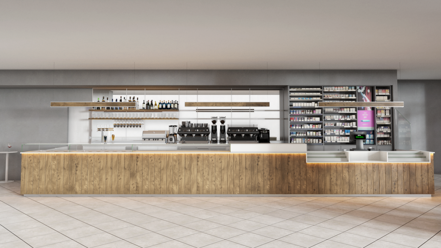 Rendering ristrutturazione Bar Stazione 2