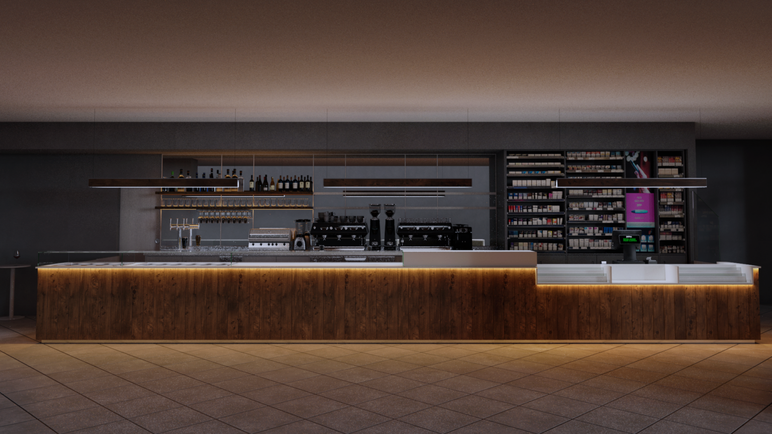 Rendering ristrutturazione Bar Stazione 3