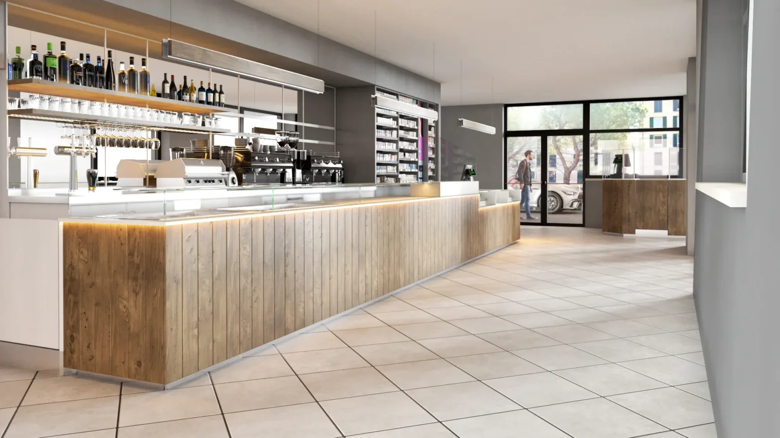 Rendering ristrutturazione Bar Stazione 5