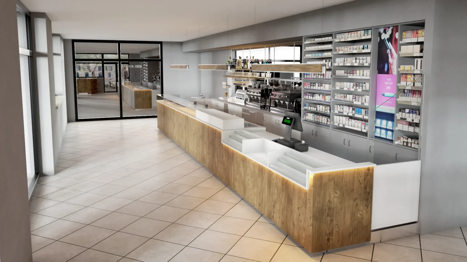 Rendering ristrutturazione Bar Stazione 6